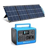 BLUETTI Solargenerator, EB55 537Wh Tragbare Powerstation mit SP120 120W Solarpanel, Stromspeicher...