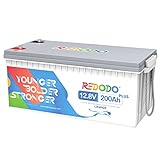 Redodo LiFePO4 Batterie 12V 200Ah Plus mit 200A BMS, über 4000-15000+ Zyklen, 2 fache Lebensdauer...