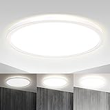 B.K.Licht - LED Deckenlampe mit indirektem Licht, ultraflach, in Stufen dimmbar, LED Panel, LED...