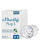 Shelly Plus Plug S - Intelligente Steckdose Funktioniert mit Alexa & Google Home, programmierbare...