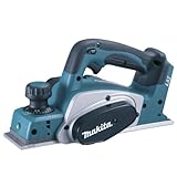 Makita DKP180Z Akku-Hobel (18,0 V, 82 mm, ohne Akku/ohne Ladegerät), Blau, Silber