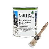 Osmo Landhausfarbe High Solid 0,75 L Wetterschutzfarbe Wasserabweisend Weiß 2101 +...