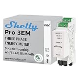 Shelly Pro 3EM (120A) | WLAN, Bluetooth & LAN 3-Phasen Energiezähler - 120A | Fernbedienung...