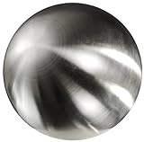 Edelstahlkugel, Hohlkugel. Farbe: gebürstet, matt, Silber. Durchmesser ca 120 mm / 12 cm.