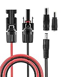 NETONDA Solarstecker auf DC 8mm / 5,5x2,1mm / 5,5x2,5mm,16 AWG Wasserdicht Solar Kabel,1.5m Kabel...