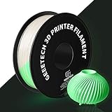 PLA Filament 1.75mm Grauweiß, Glows Grün in the Dark, GEEETECH 3D Drucker Filament 1kg Spool