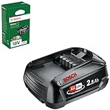 Bosch Ersatz-Akku PBA 18V 2.5Ah W-C (18V System; Hohe Kapazität für längere Laufzeit; Kompatibel...