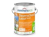 Remmers Dauerschutz-Lasur [eco] weiß, 2,5 Liter, Langlebig, ausgeprägter UV-Schutz, für innen und...