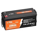 LiTime LiFePO4 200Ah Plus 12V Lithium Batterie Eingebautes 200A BMS, Max.15000 Deep Cycles Zyklen...