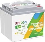 Redodo 12,8V 50Ah Pro LiFePO4 Lithium-Batterie, 50A BMS 640Wh Energie, Lithium Akku mit 4000+ Zyklen...