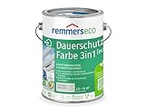 Remmers Dauerschutz-Farbe 3in1 [eco] lichtgrau (RAL 7035), 2,5 Liter,für innen und außen, 3in1:...