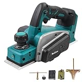 MaxEarn Akku Elektrohobel Holz, Automatischer Kabelloser Hobel für Makita 18V Akku, 82 mm...