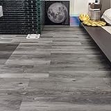 FLOREXP Vinylboden - Linoleumboden mit grauem Holz-Effekt,Bodenfliesen zum Abziehen und...
