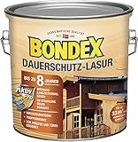 Bondex Dauerschutz Lasur Oregon Pine 2,5 L für 32 m² | Hoher Wetter- und UV-Schutz bis zu 8 Jahre...