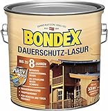 Bondex Dauerschutz Lasur Oregon Pine 2,5 L für 32 m² | Hoher Wetter- und UV-Schutz bis zu 8 Jahre...