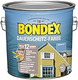 Bondex Dauerschutz Farbe Taubenblau 2,5 L für 22,5 m² | Hervorragende Farbstabilität | Wetter-...