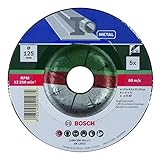 Bosch 2609256341 DIY Schruppscheiben Metall 125 mm ø x 6 mm gekröpft