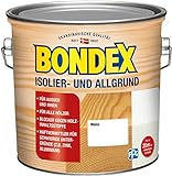 Bondex Isolier- und Allgrund Weiß 2,5 L für 20 m² | Schutz vor Verfärbungen | Haftvermittler...