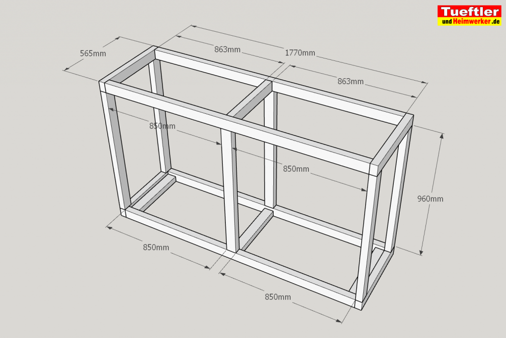 Schritt-5-Hochbeet-Muellbox-Gartenbox-Sketchup-Rahmen-verbinden