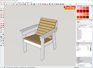 Gartenstuhl-bauen-DIY-Sketchup-Fertig-Sketchup-Pro