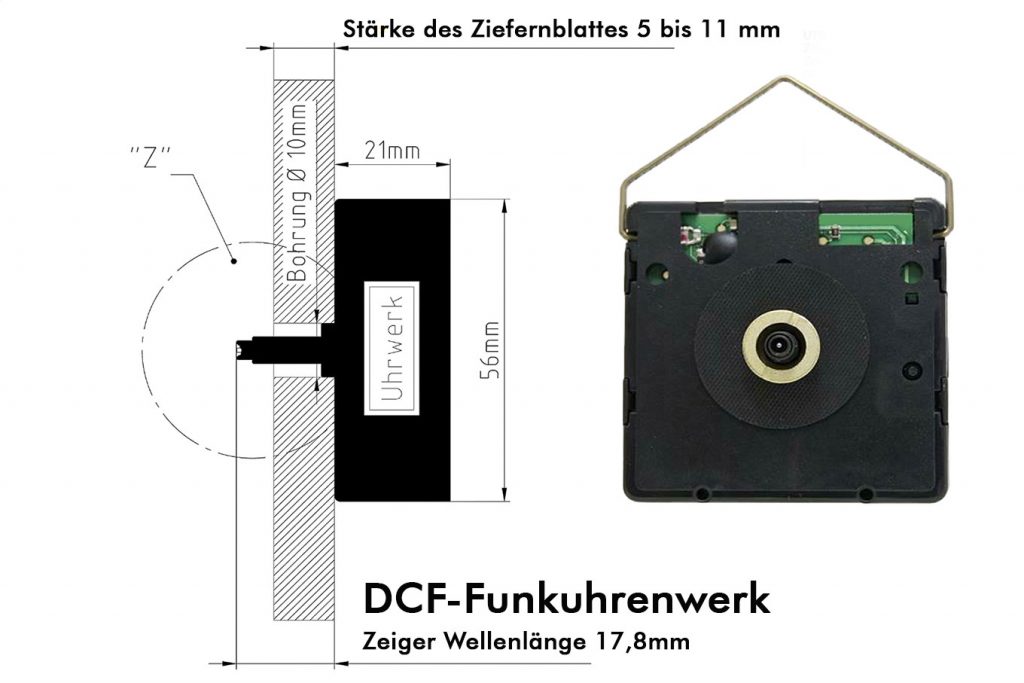 DCF-Funkuhrenwerk-Skizze